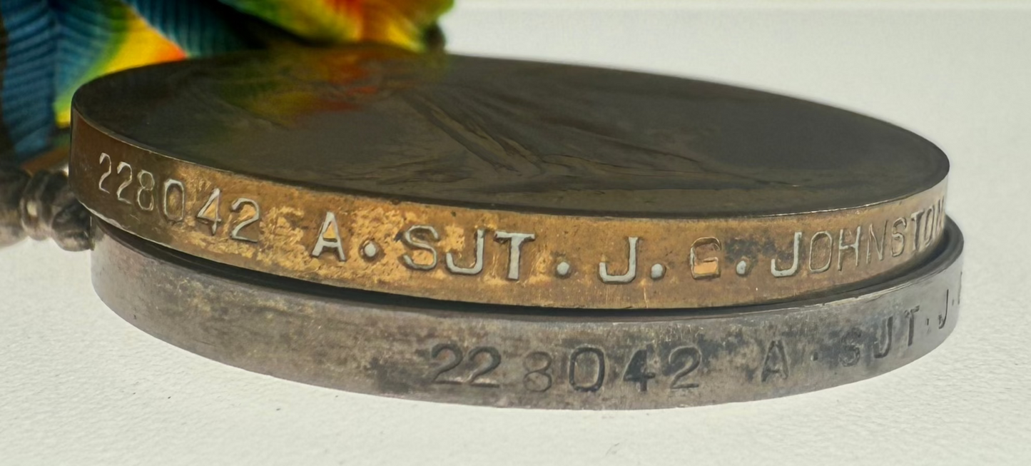 WWI Medal Pair to Canadian Field Artillery / RAF - Johnston