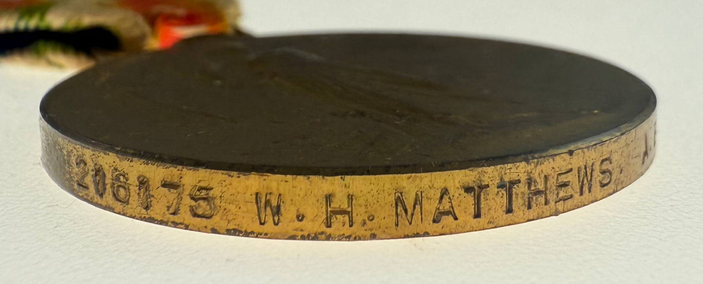 WWI 1914-15 Star and Victory Medal to Royal Navy / Royal Australian Navy - Matthews - Emden 1914