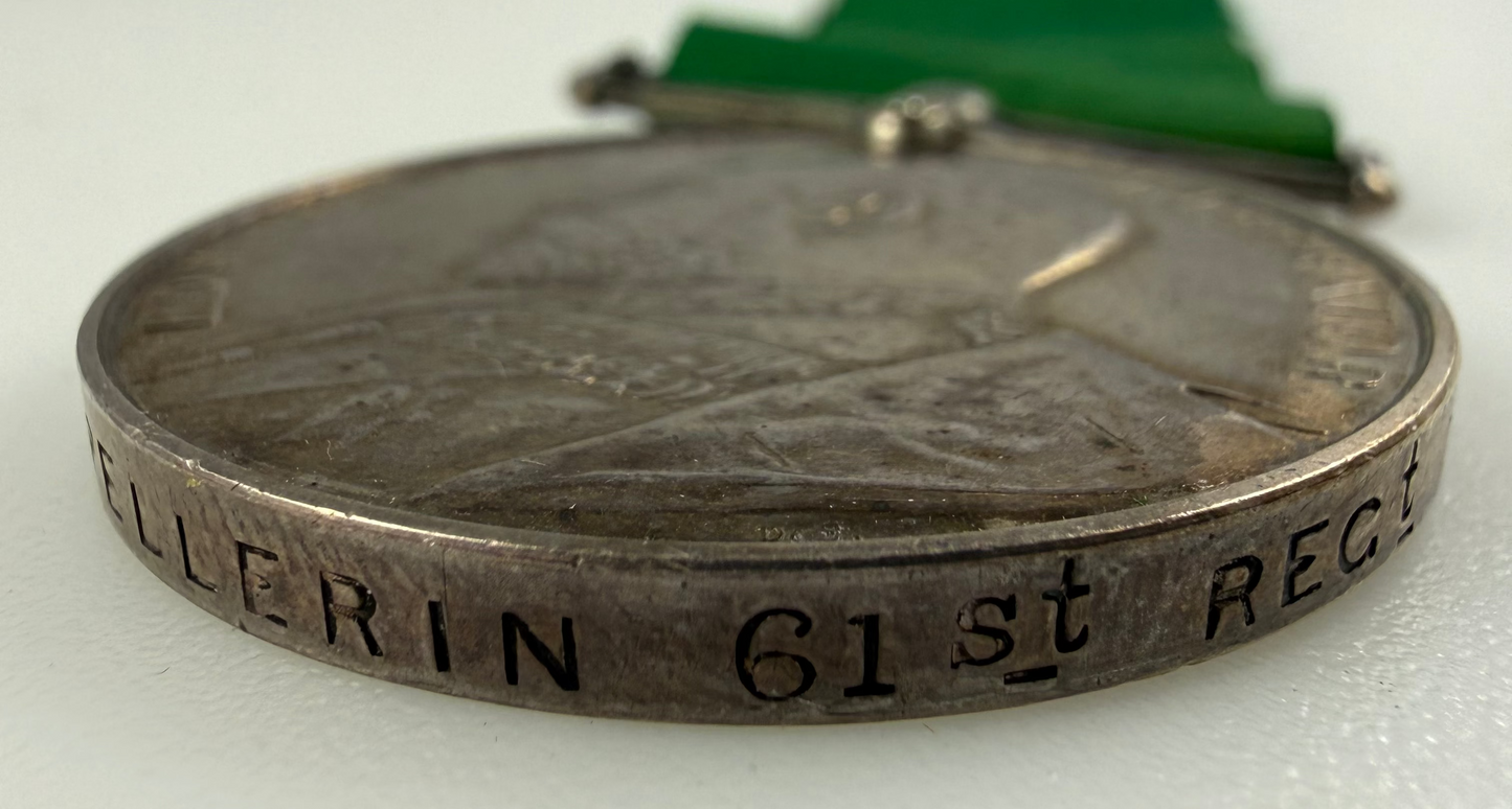 Canadian – Pre-WWI – Colonial Auxiliary Forces Long Service Medal – 61st Regiment (Montmagny) – Pellerin