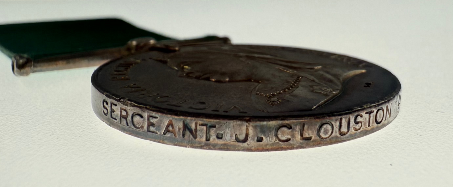 Victorian - Colonial Auxiliary Forces Long Service Medal to 40th (Northumberland) Regiment - Clouston
