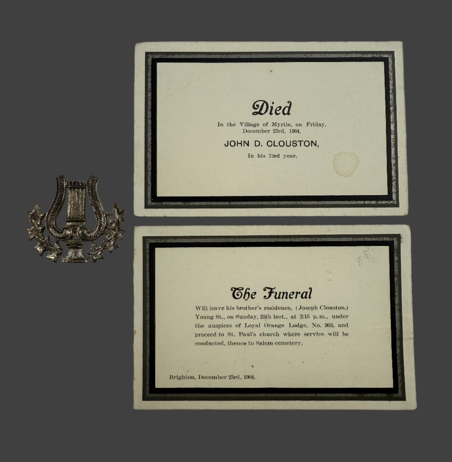 Victorian - Colonial Auxiliary Forces Long Service Medal to 40th (Northumberland) Regiment - Clouston
