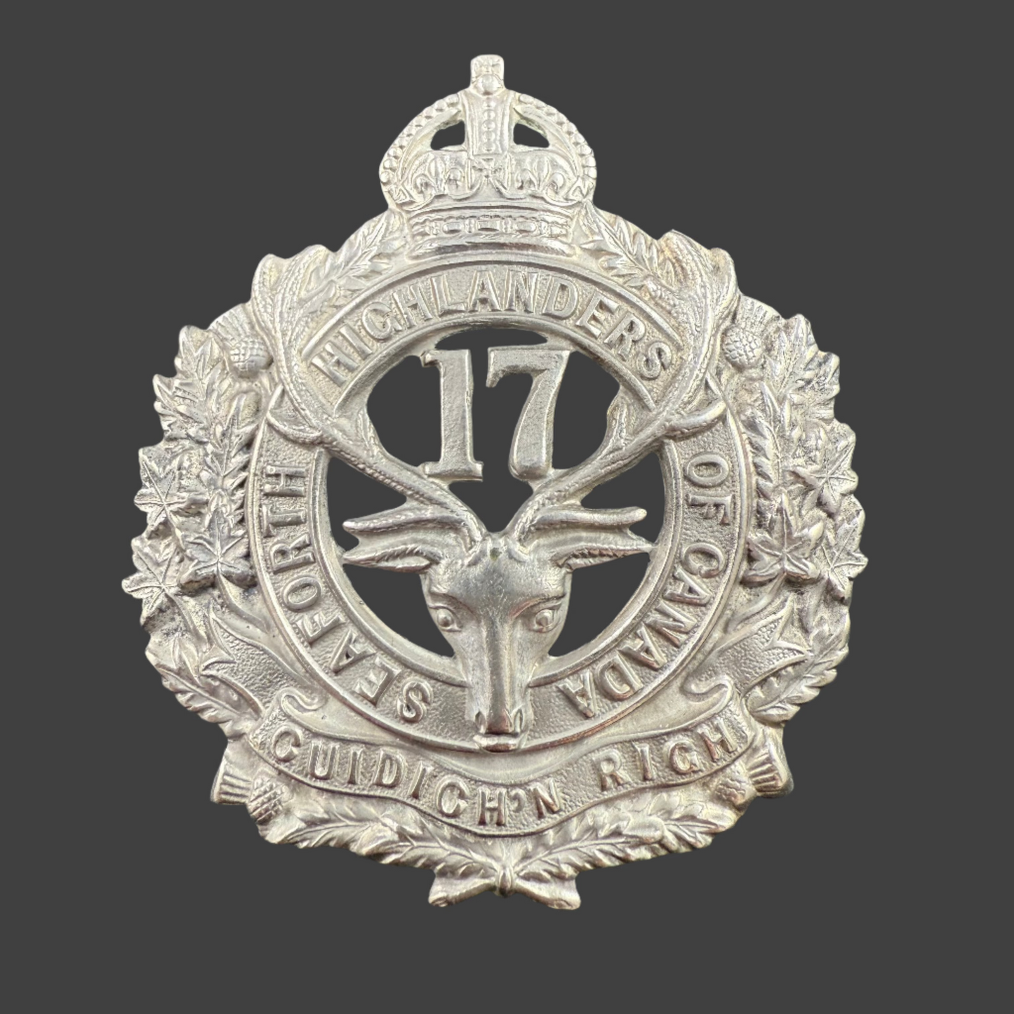 WWI - CEF Cap Badge - 17th Canadian Infantry Battalion (Nova Scotia Highlanders)