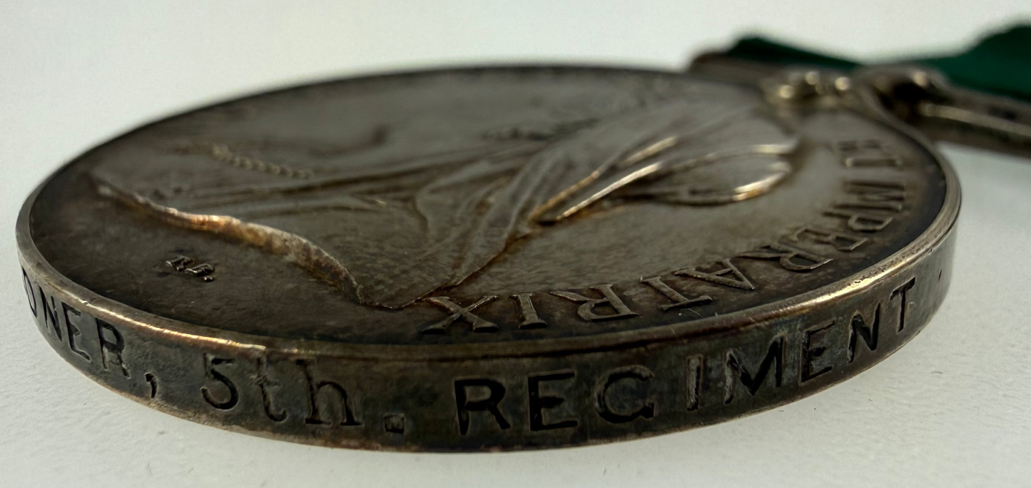 Canadian – Victorian – Colonial Auxiliary Forces Long Service Medal – 5th Regiment (Royal Scots of Canada)– Gardner
