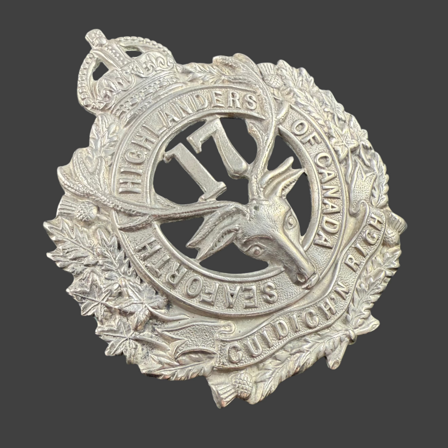 WWI - CEF Cap Badge - 17th Canadian Infantry Battalion (Nova Scotia Highlanders)
