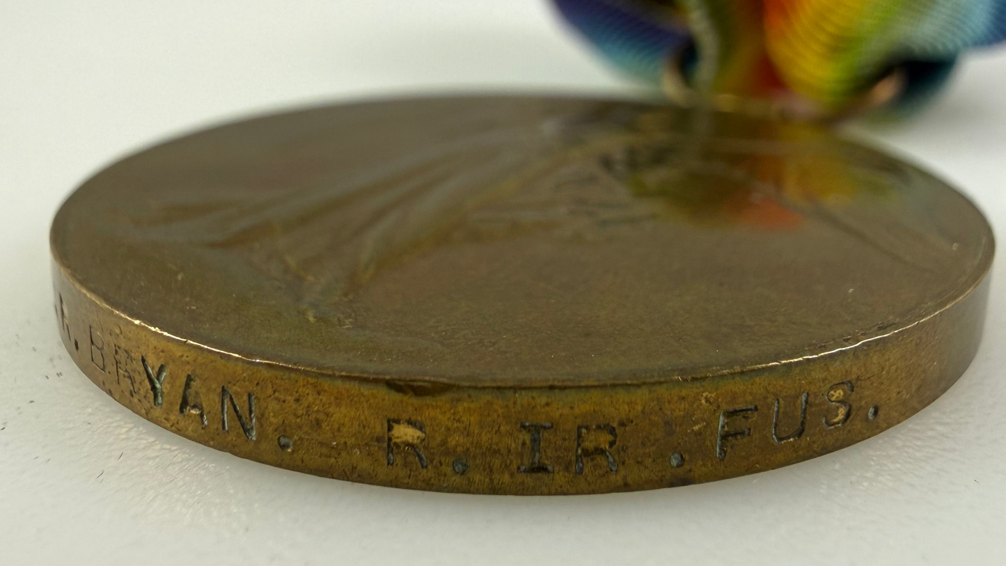 British – WWI – 1914-15 Star / Victory Medal – Royal Irish Fusiliers - Bryan