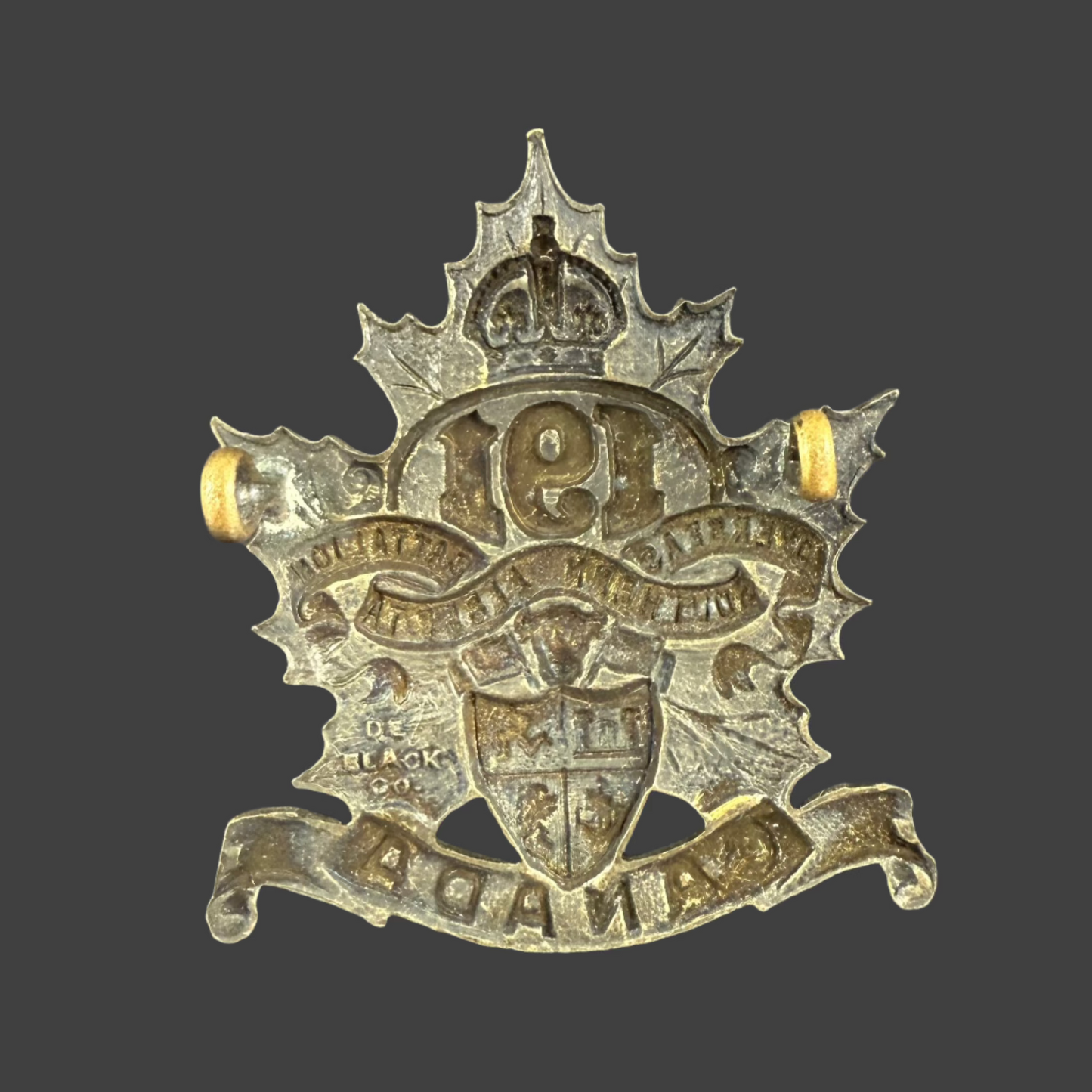 WWI - CEF Cap Badge - 191st Canadian Infantry Battalion (South Alberta Regiment)