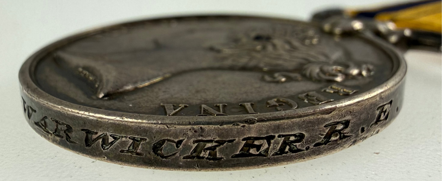 British – Victorian – South Africa Medal (1880) – Royal Engineers - Warwicker