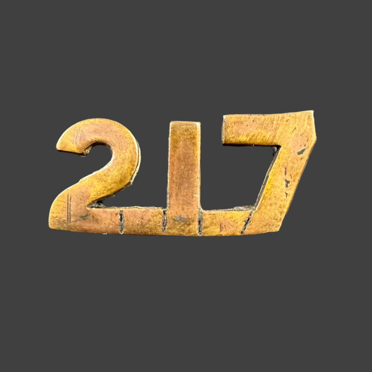 WWI - CEF Shoulder Numeral - 217th Canadian Infantry Battalion (Qu'Appelle Battalion)