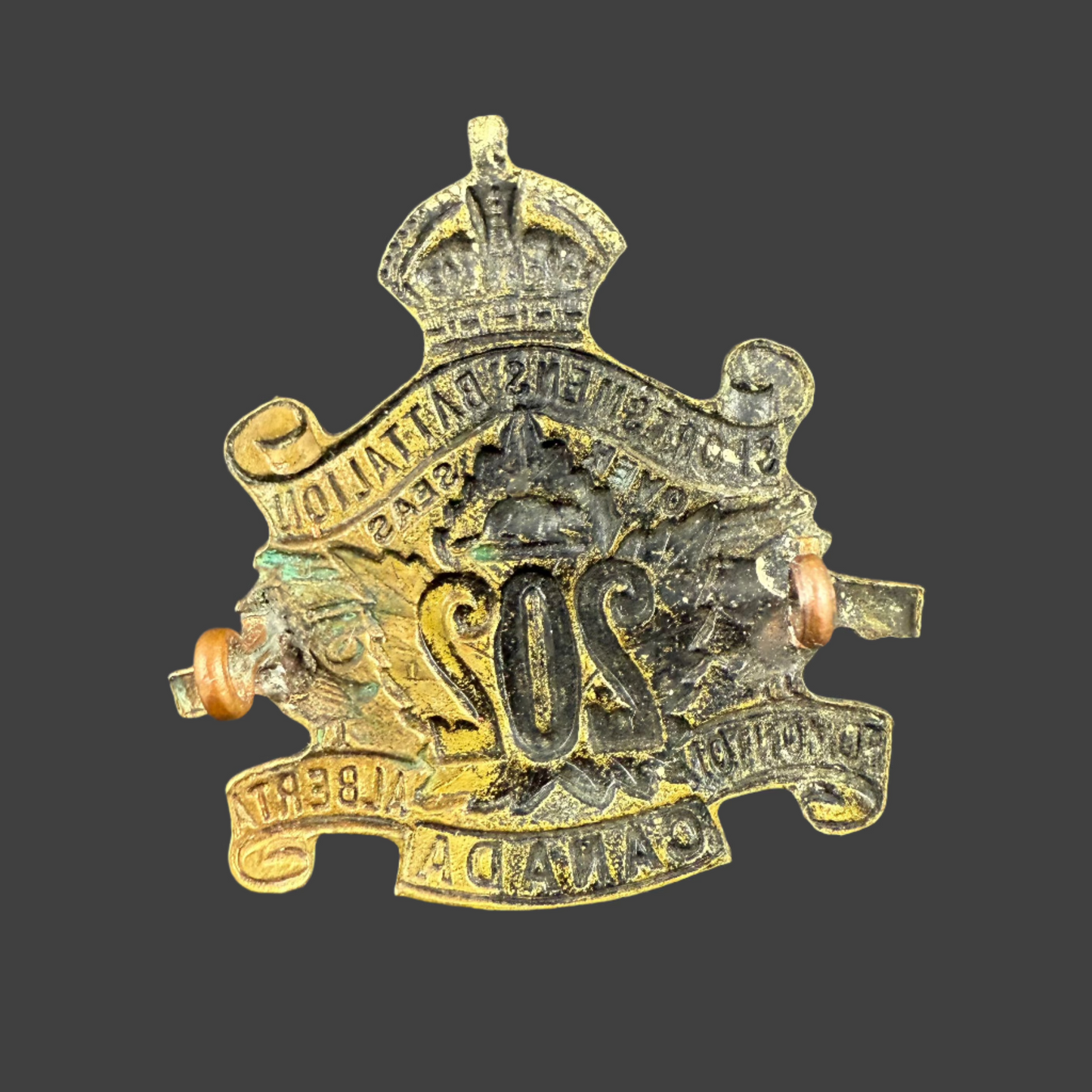 WWI - CEF Cap Badge - 202nd Canadian Infantry Battalion (Edmonton Sportsmen's Battalion)