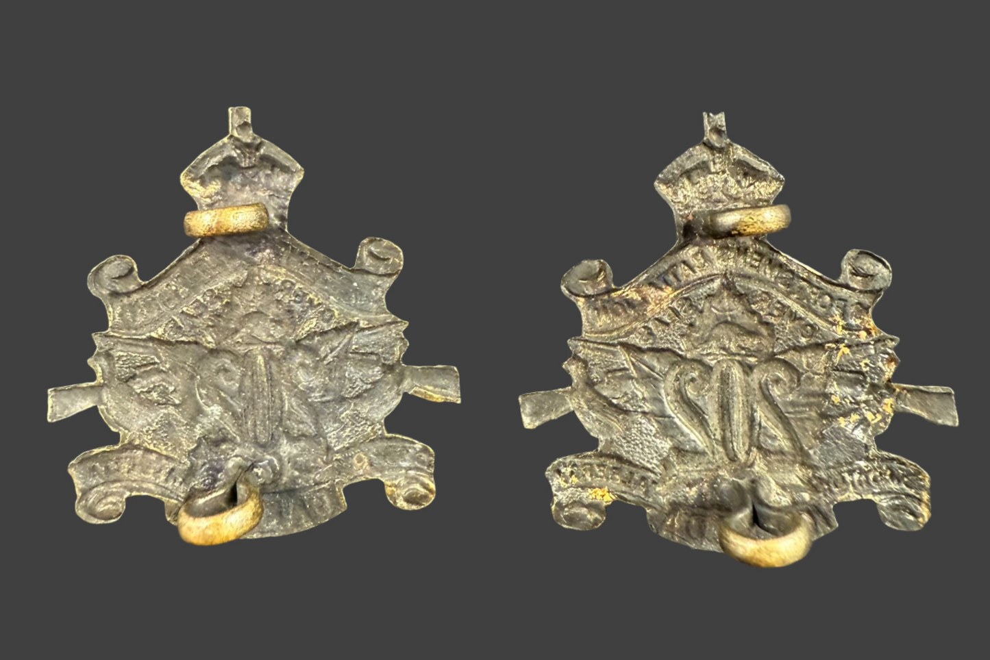 WWI - CEF Collar Badges - 202nd Canadian Infantry Battalion (Edmonton Sportsmen's Battalion)