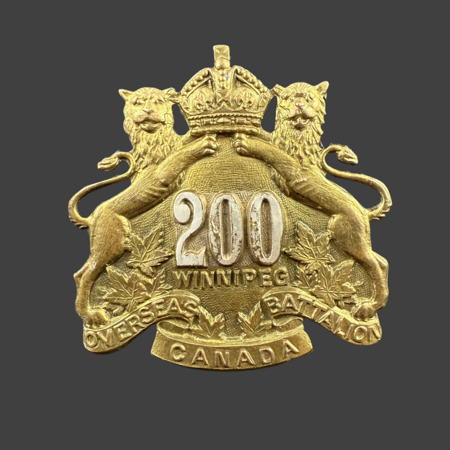 WWI - CEF Cap Badge - 200th Canadian Infantry Battalion (Winnipeg Battalion)