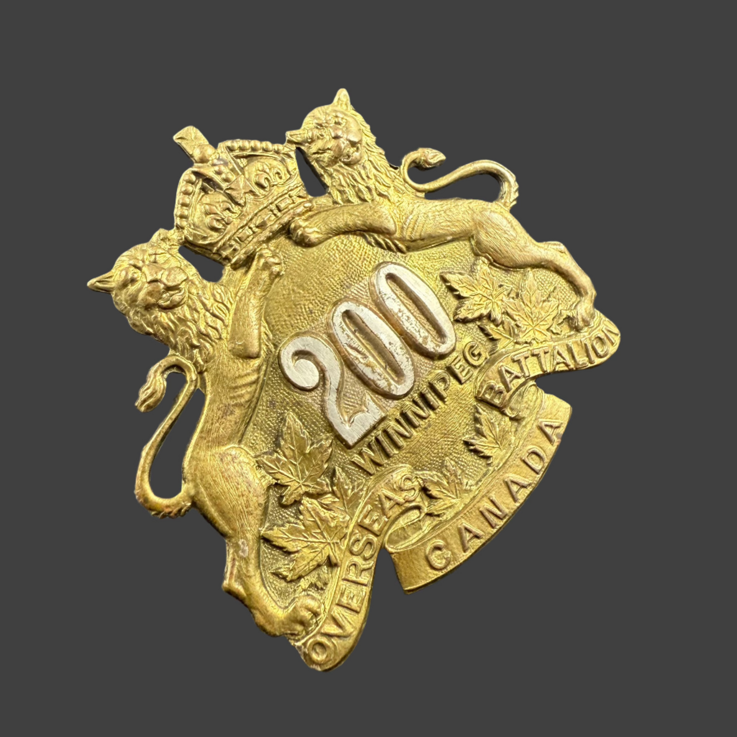 WWI - CEF Cap Badge - 200th Canadian Infantry Battalion (Winnipeg Battalion)