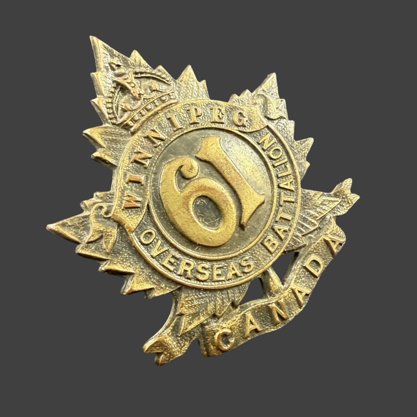 WWI - CEF Cap Badge - 61st Canadian Infantry Battalion (Winnipeg)