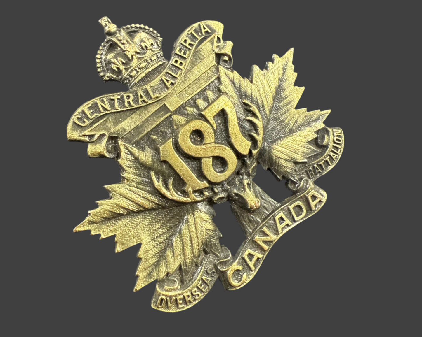 WWI - CEF Cap Badge - 187th Canadian Infantry Battalion (Central Alberta)