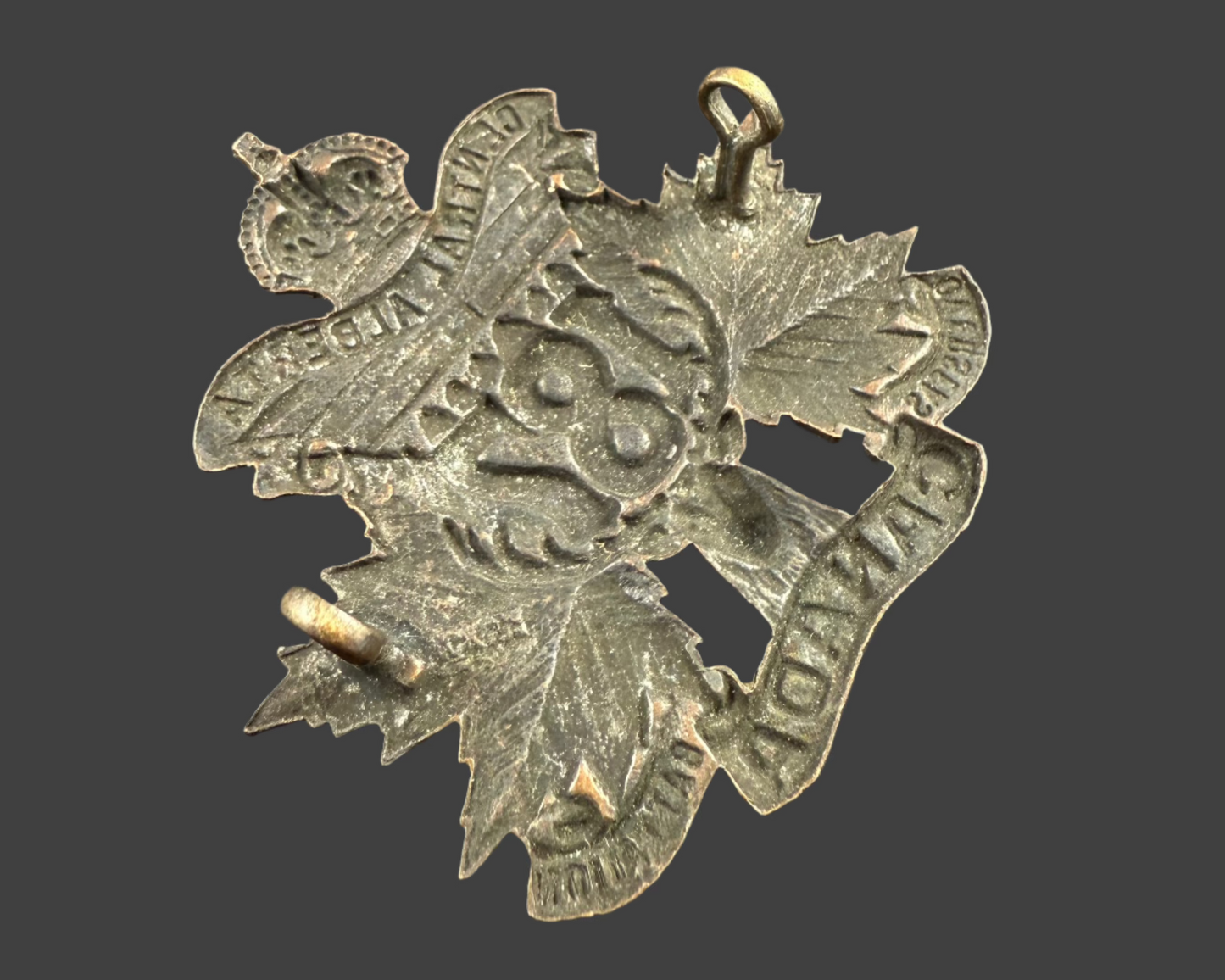 WWI - CEF Cap Badge - 187th Canadian Infantry Battalion (Central Alberta) - Officers'
