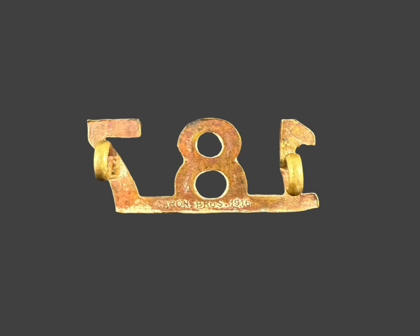 WWI - CEF Shoulder Numeral - 187th Canadian Infantry Battalion (Central Alberta) - Caron