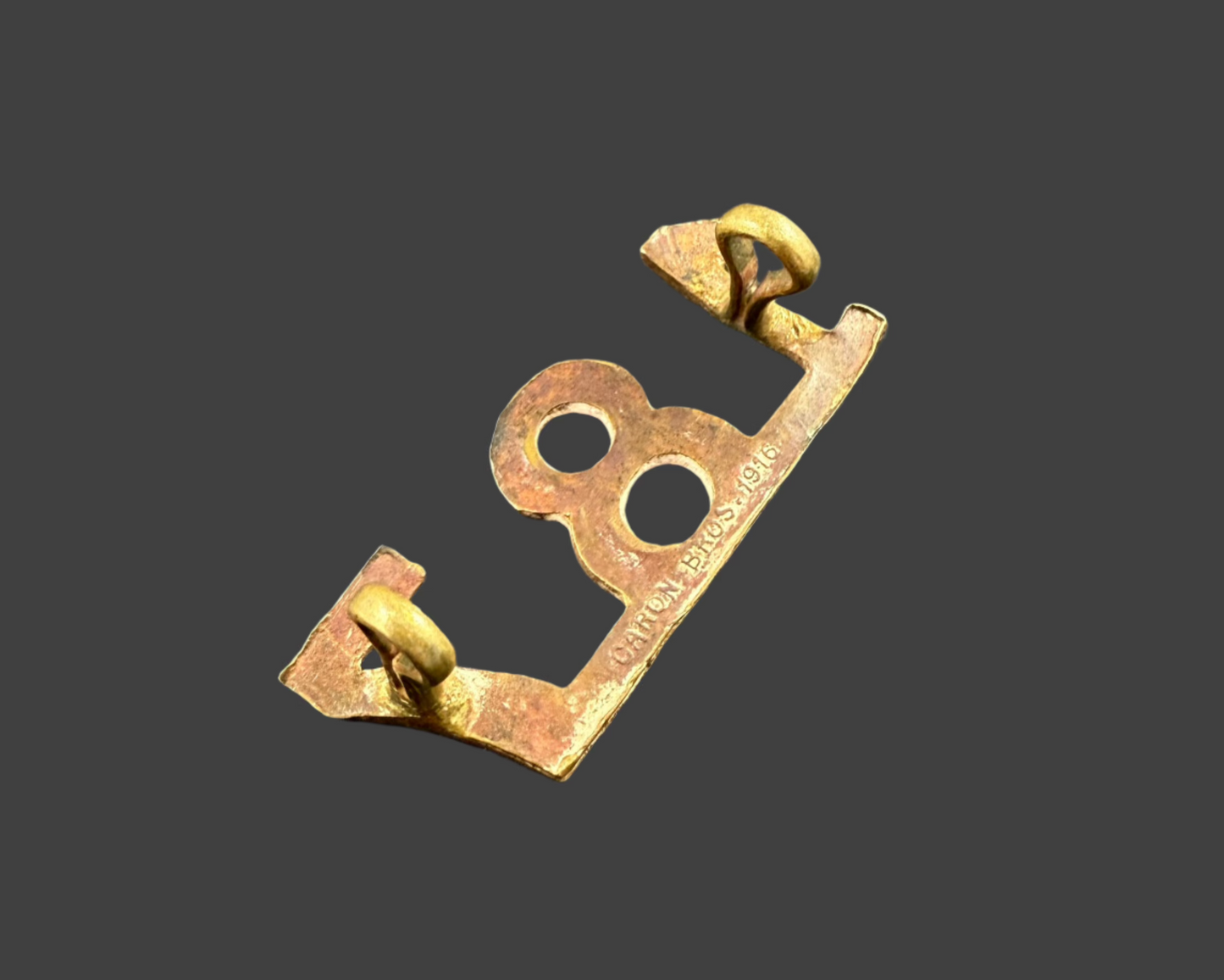 WWI - CEF Shoulder Numeral - 187th Canadian Infantry Battalion (Central Alberta) - Caron