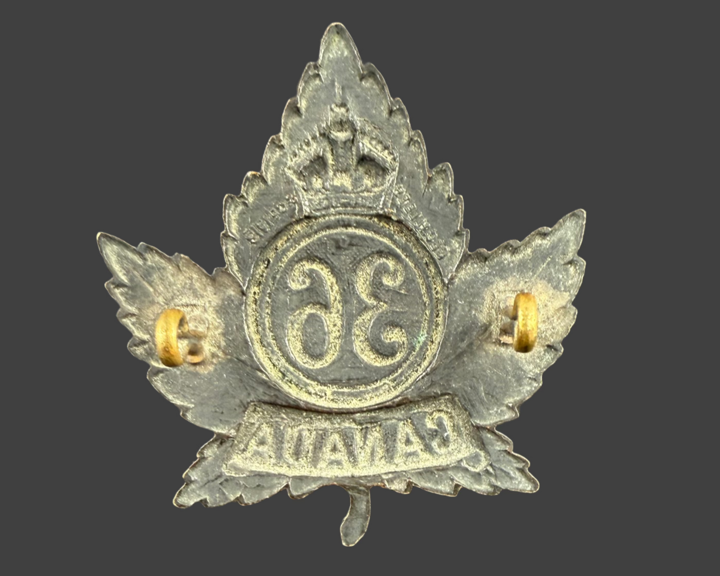 WWI - CEF Cap Badge - 36th Canadian Infantry Battalion (Hamilton) - Officer - Lees