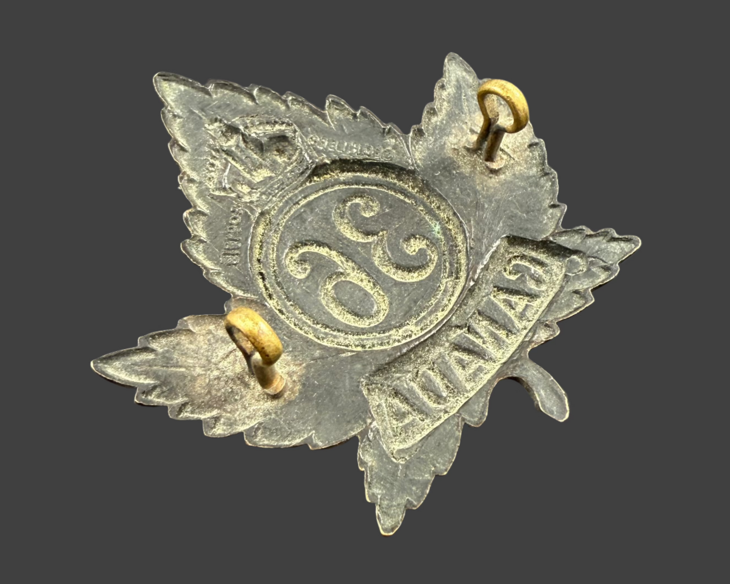 WWI - CEF Cap Badge - 36th Canadian Infantry Battalion (Hamilton) - Officer - Lees