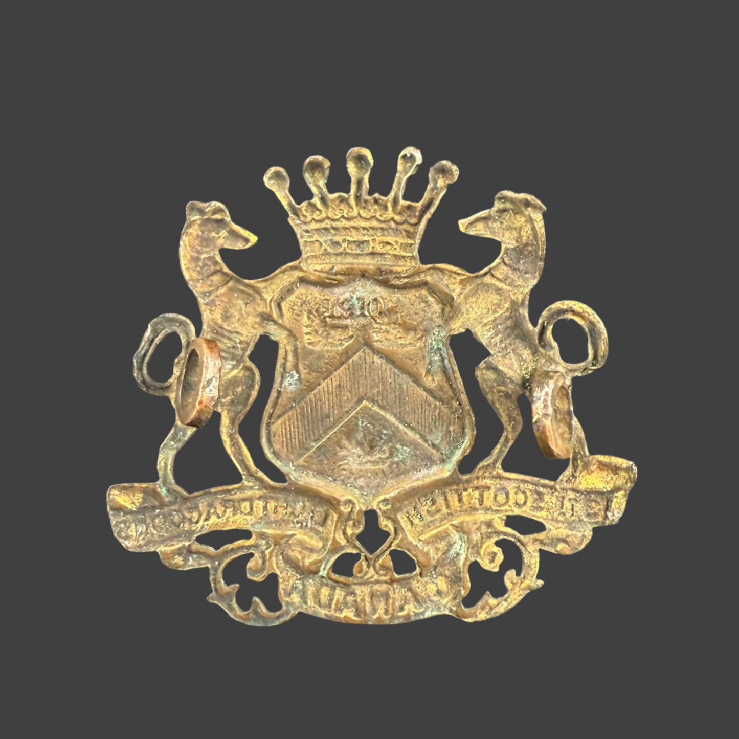 Pre-WWI - Canada - 13th Scottish Light Dragoons Officers' Collar Badge Circa 1910