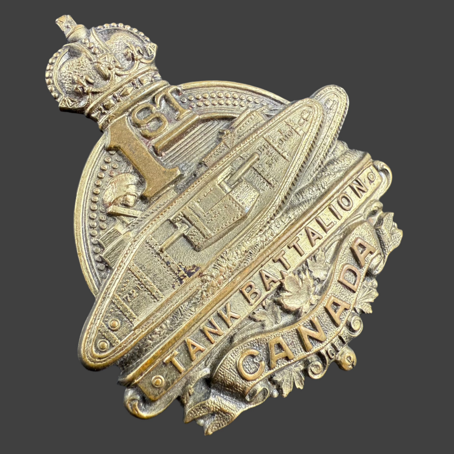 WWI - CEF Cap Badge - 1st Canadian Tank Battalion