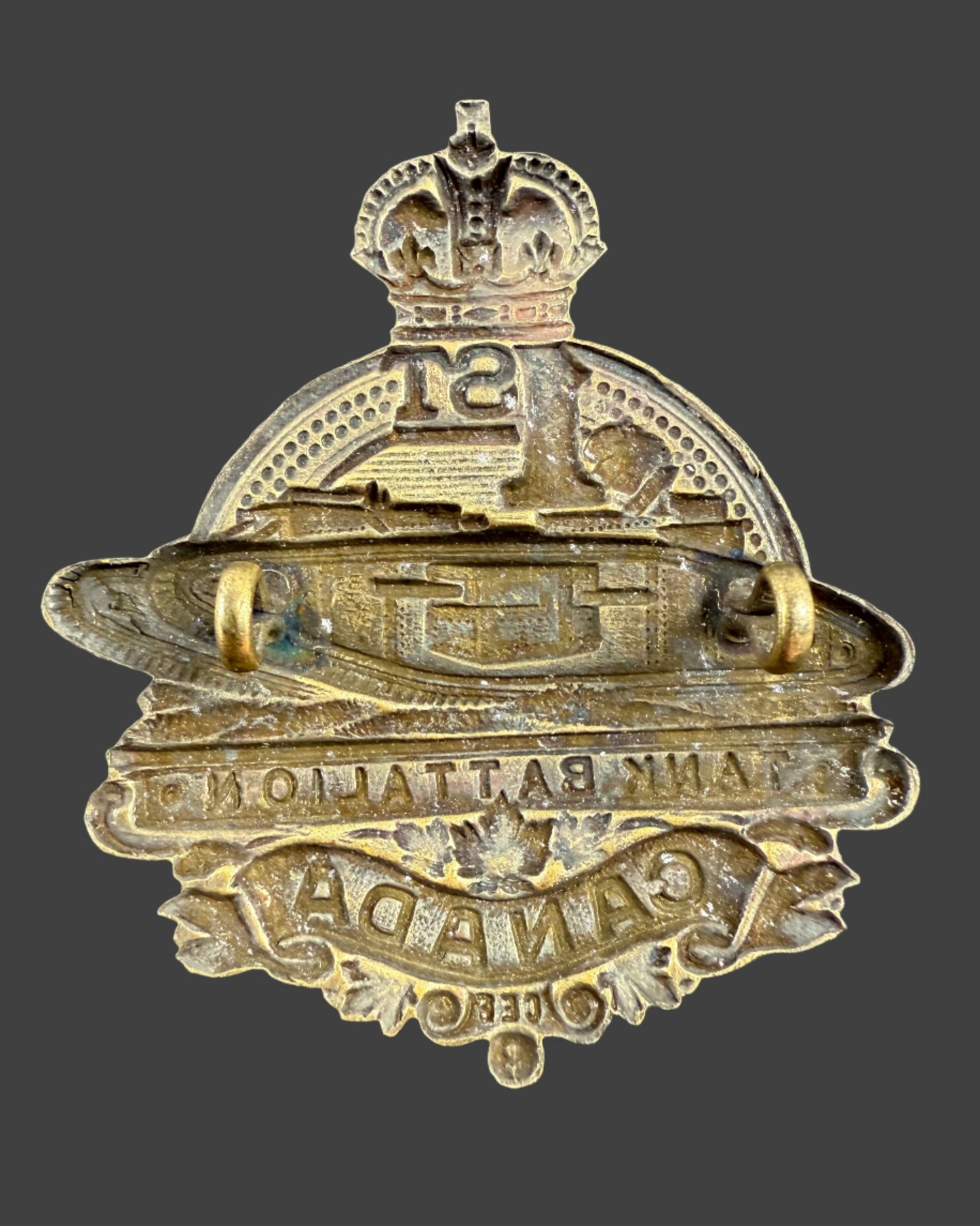 WWI - CEF Cap Badge - 1st Canadian Tank Battalion