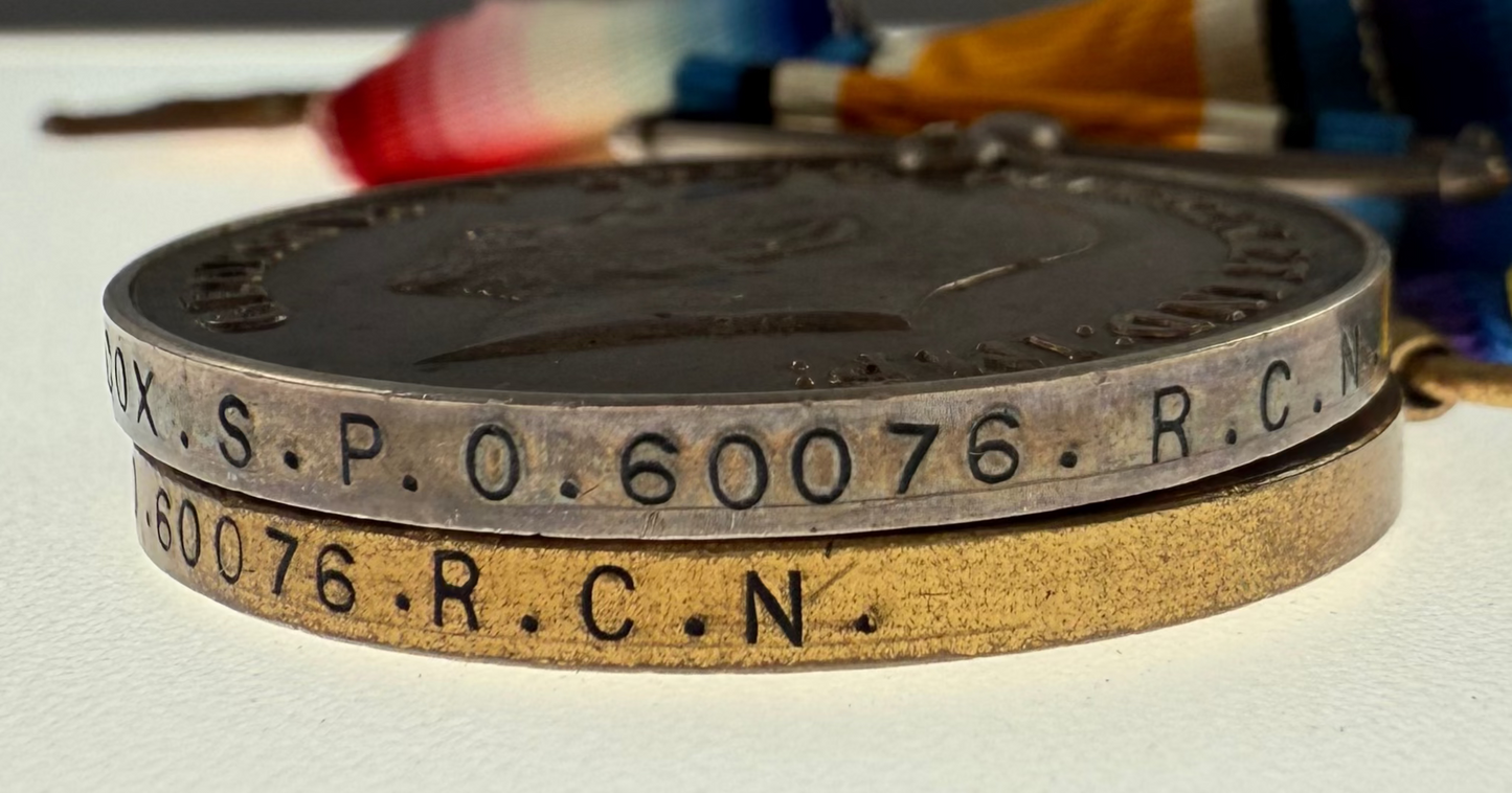 Canadian - WWI - 1914-15 Medal Trio to Royal Canadian Navy - HMCS Rainbow - Willcox