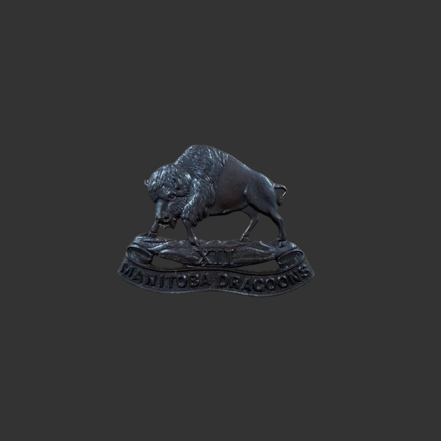 Canadian WWII - Manitoba Dragoons - Officers' Service Dress (OSD) Cap Badge