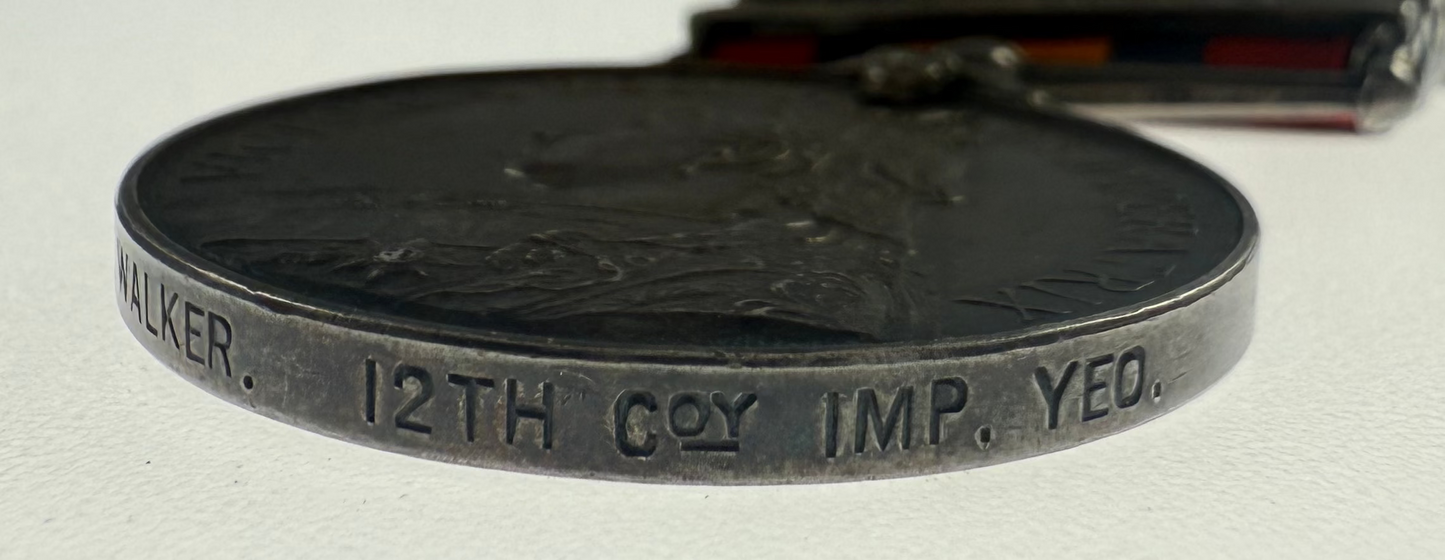 Queen's South Africa Medal - 12th Company Imperial Yeomanry - Walker