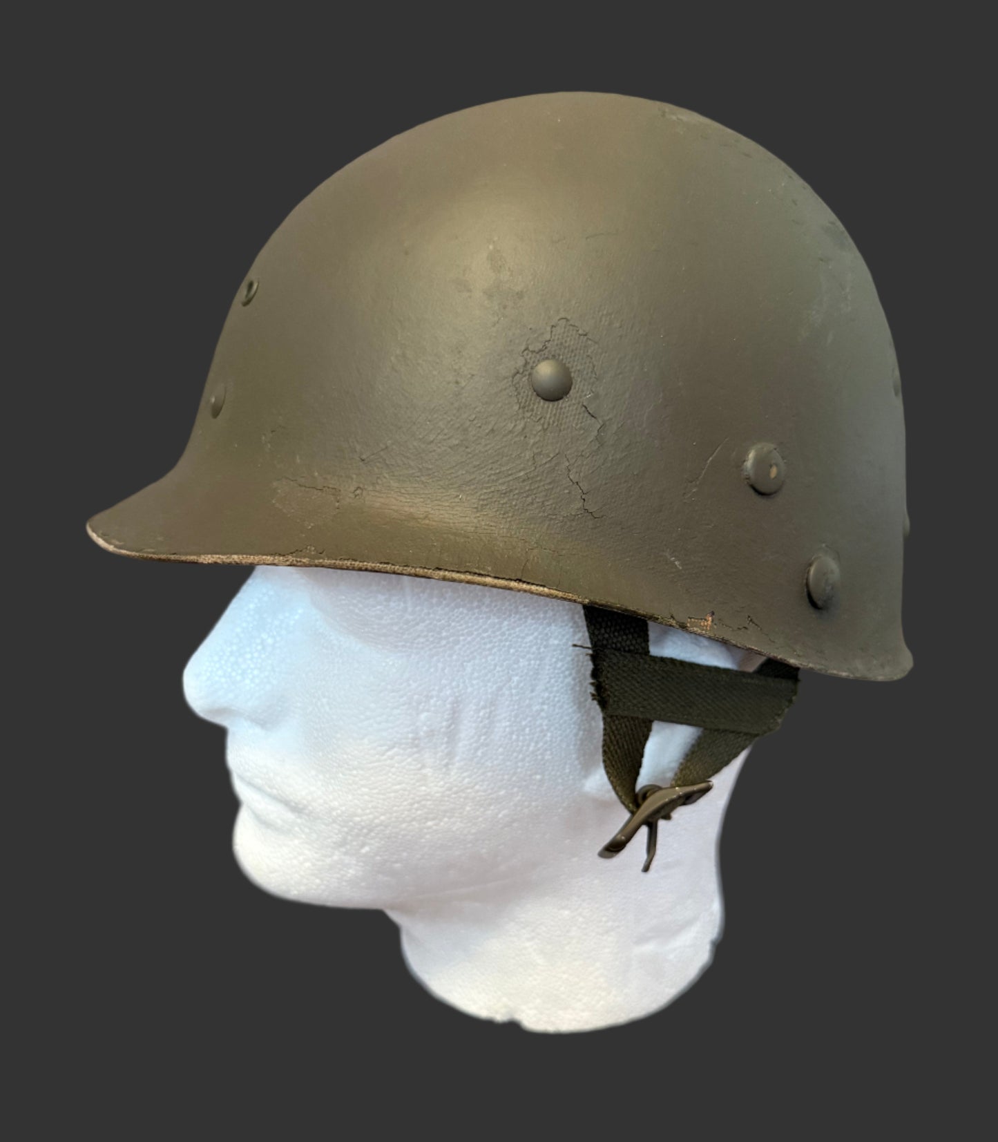 American - WWII - M1 Helmet - Swivel Bale - Rear Seam