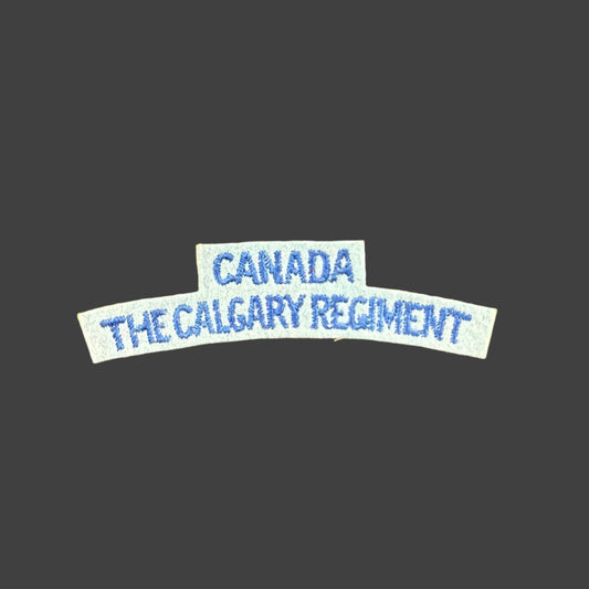 Canadian WWII - The Calgary Regiment - Cloth Shoulder Title