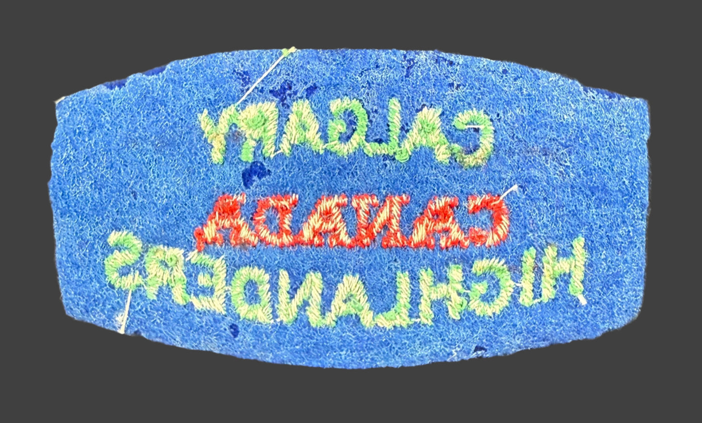 Canadian WWII - Calgary Highlanders - Cloth Shoulder Title
