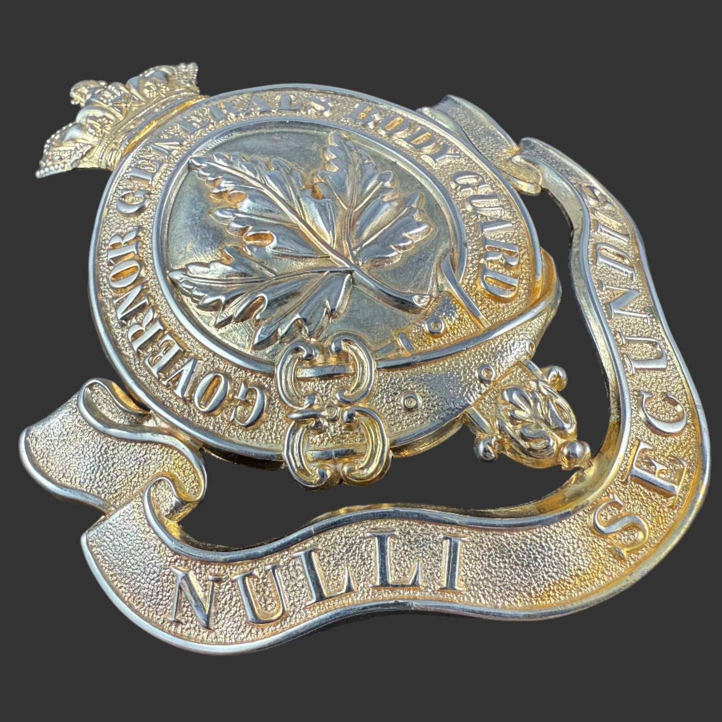 Canadian Pre-WWI - Governor General's Body Guard (GGBG) - Helmet Plate - Officers' - Victorian