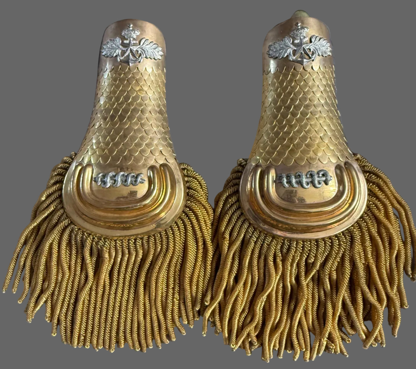 Italy - WWI - Medical Officer Shoulder Boards - Full Dress Uniform - Italian Navy