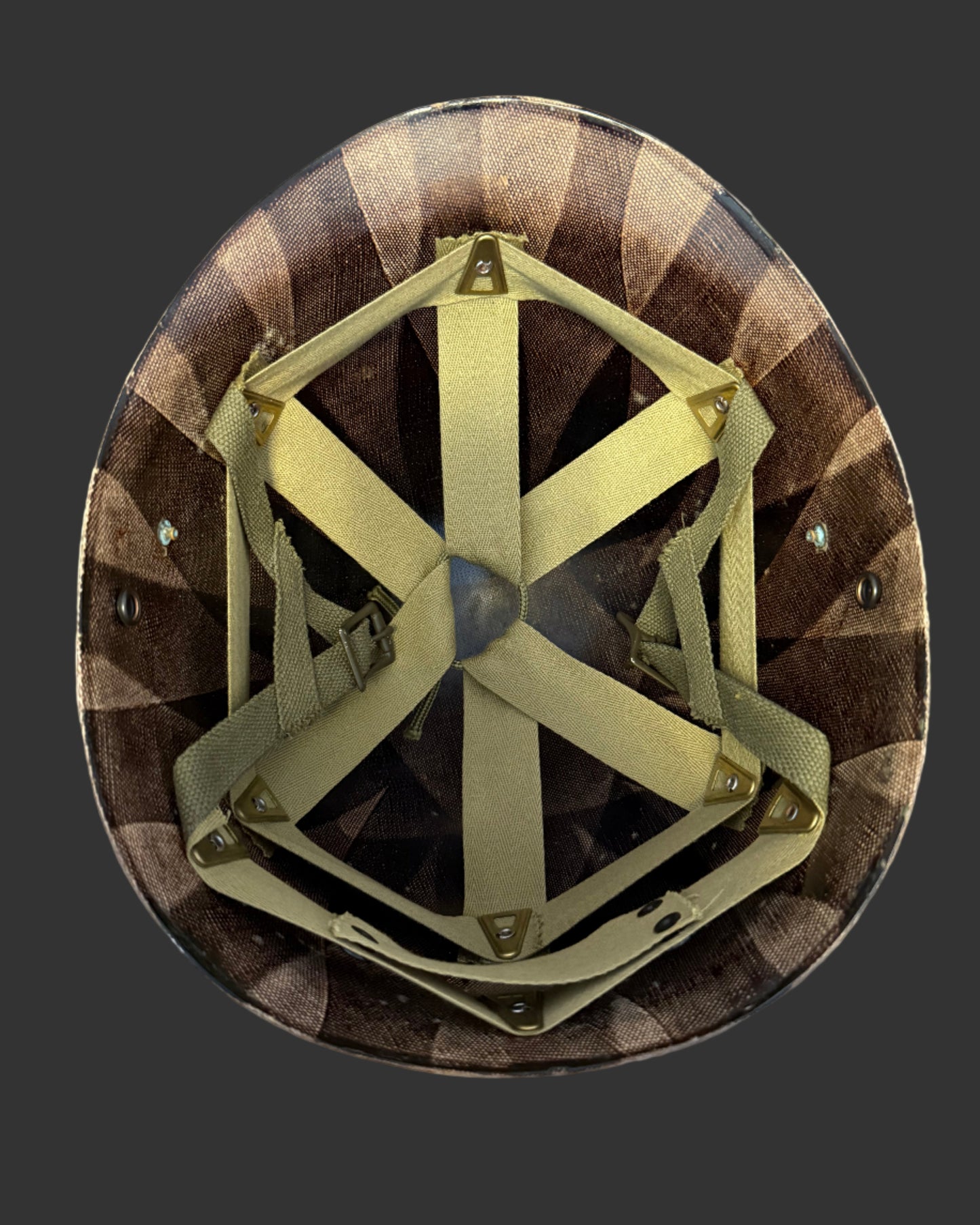 American - WWII - M1 Helmet - Swivel Bale - Rear Seam