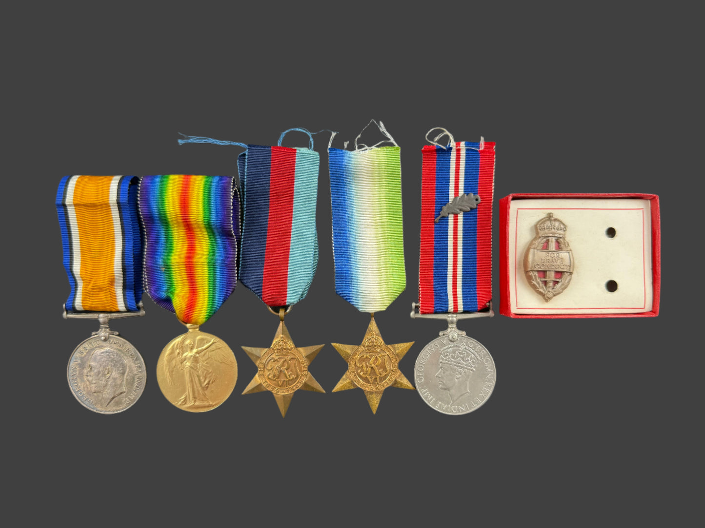 WWI / WWII - British - Merchant Navy Medal Group - King's Commendation for Brave Conduct - Williams