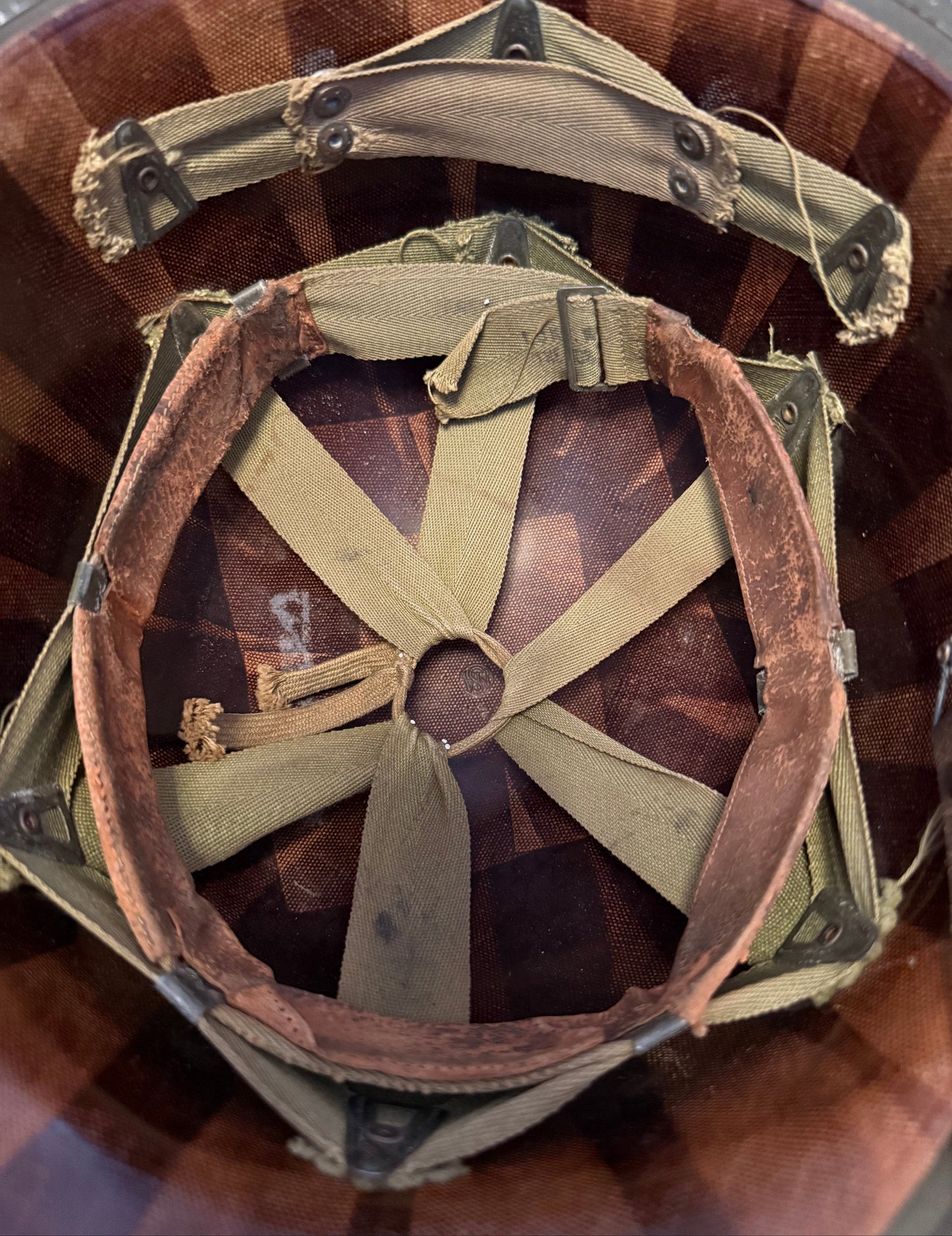 American - WWII - M1 Helmet - Early - Front Seam - Fixed Bale