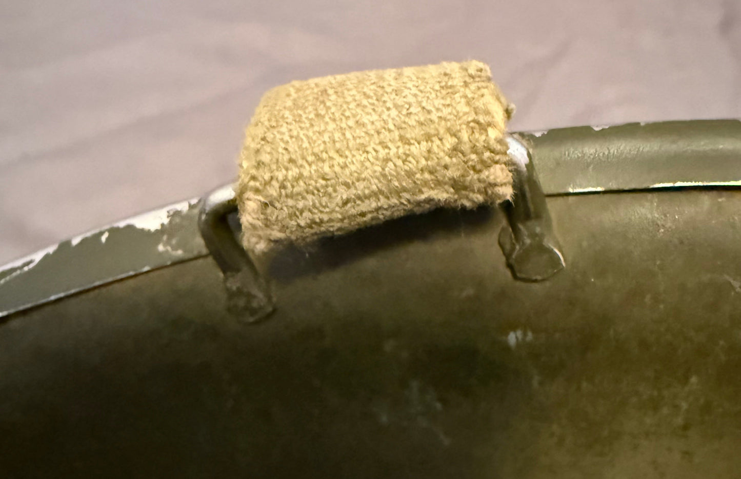 American - WWII - M1 Helmet - Early - Front Seam - Fixed Bale