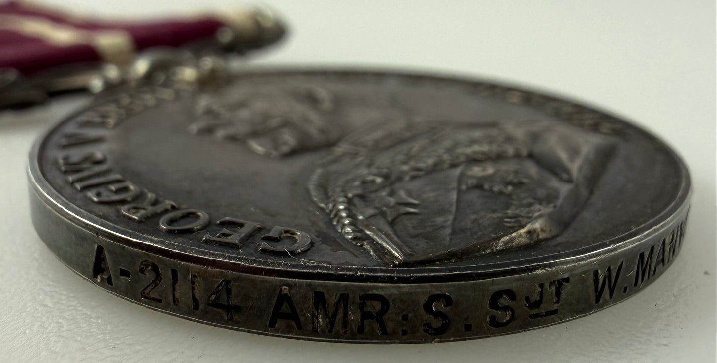 British - WWI - 1914-15 Medal Trio and Meritorious Service Medal Group - Army Ordinance Corps - Manvell