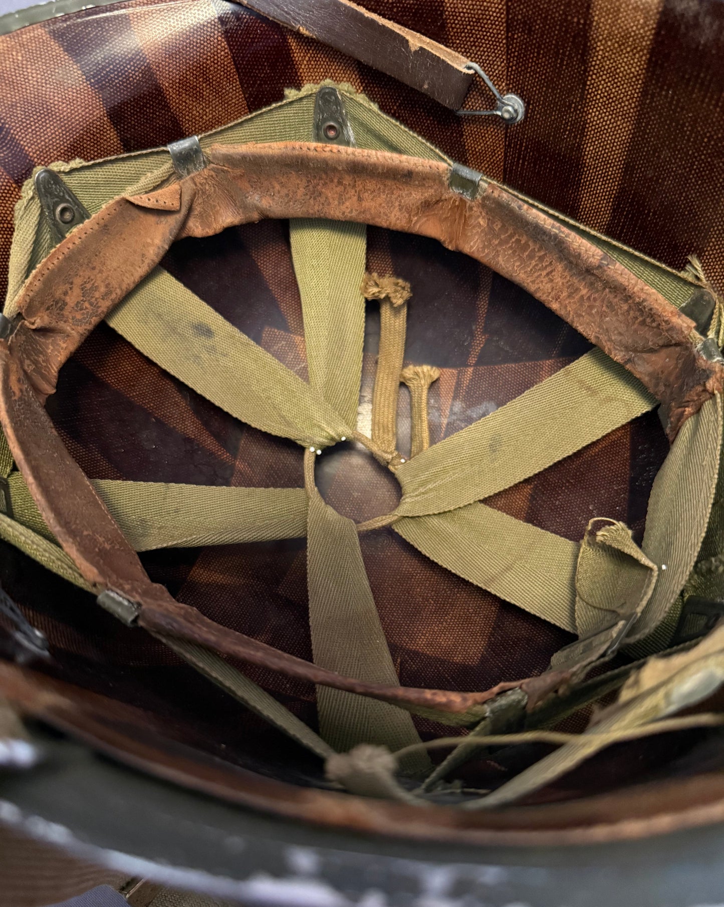 American - WWII - M1 Helmet - Early - Front Seam - Fixed Bale