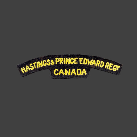 Canadian WWII - Hastings and Prince Edward Regiment - Cloth Shoulder Title