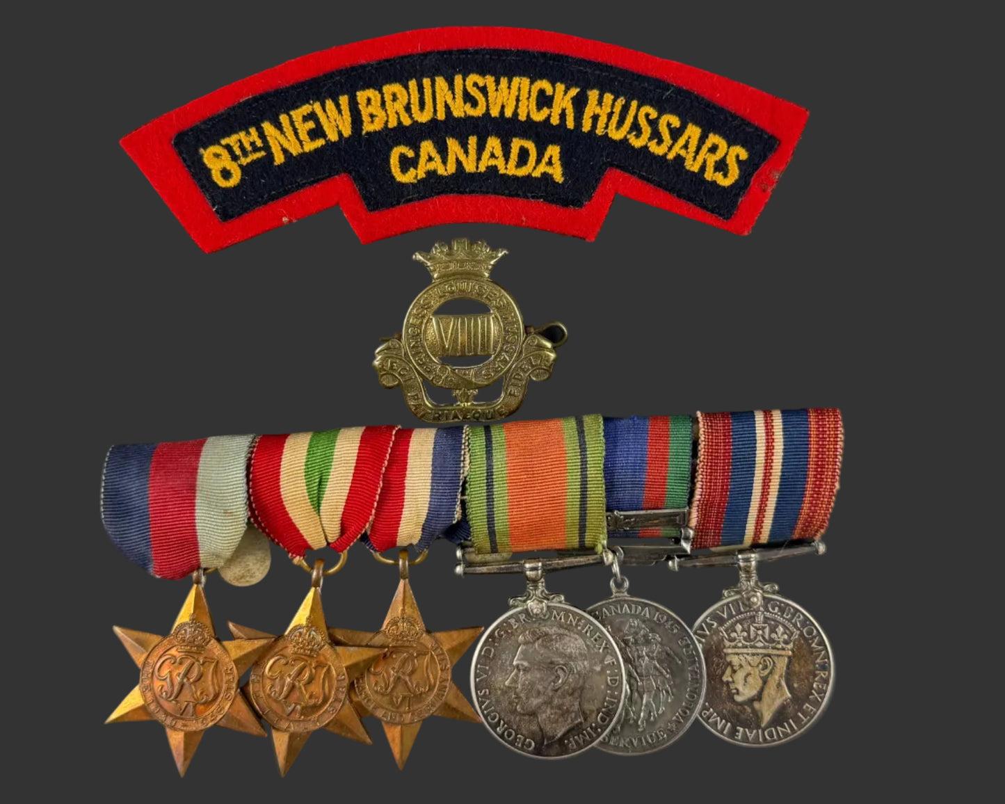 Canadian WWII - Medal Group - 8th Princess Louise's (New Brunswick) Hussars - Snelling