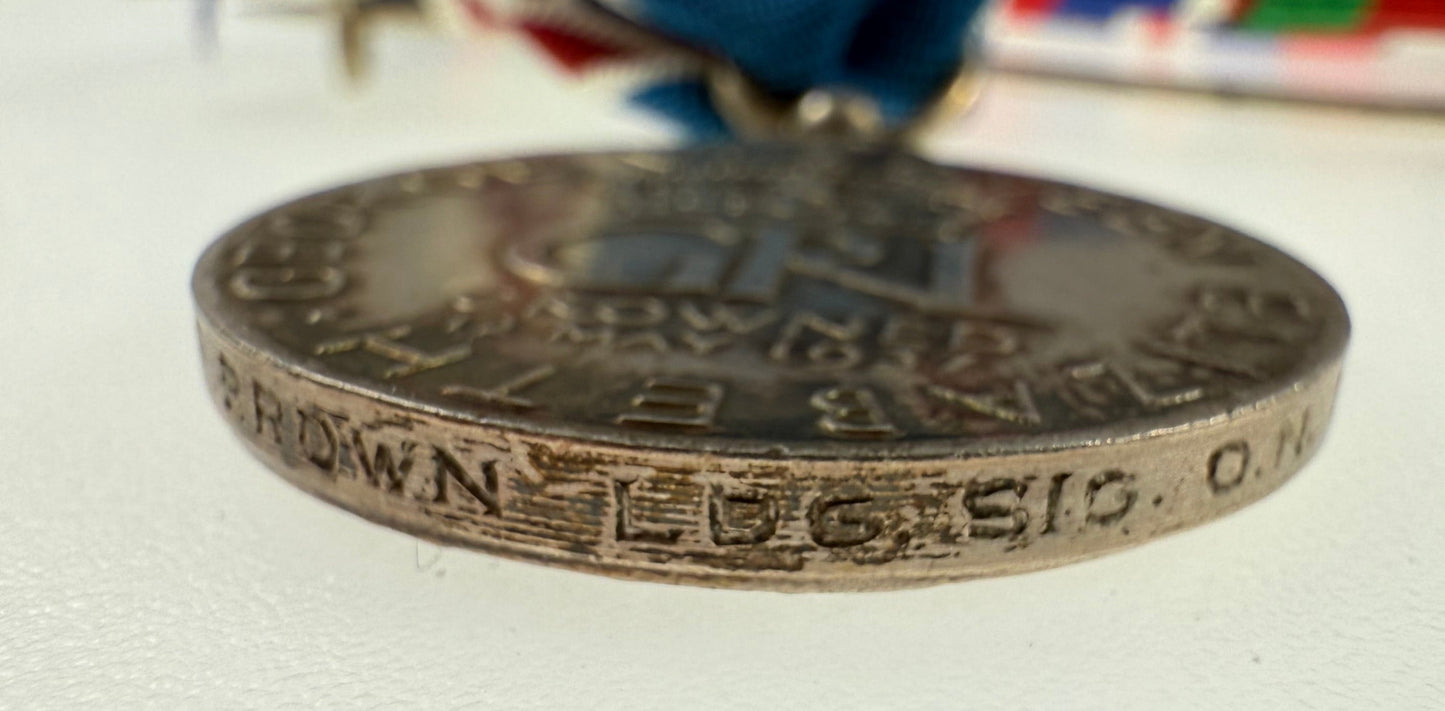WWII - Canadian - Royal Canadian Naval Volunteer Reserve - Long Service Medal Group - Brown
