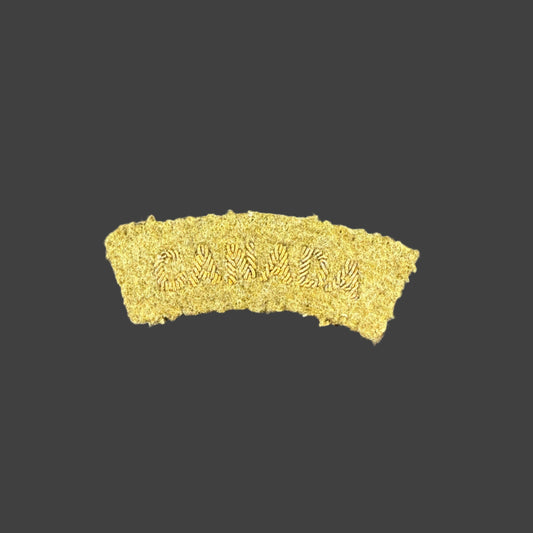 Canadian WWII - Canada Nationality Shoulder Title - Bullion Officers'
