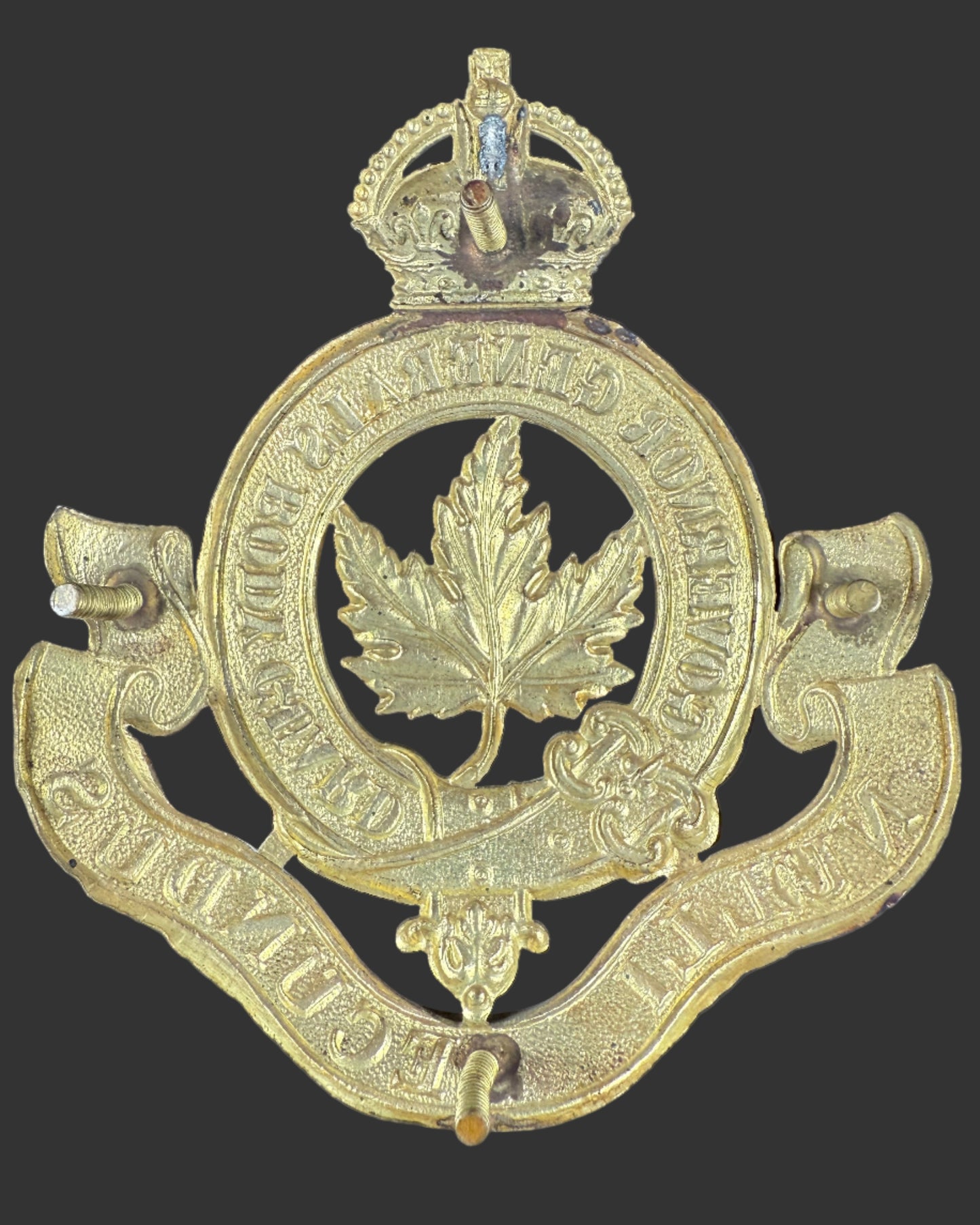 Canadian Pre-WWI - Governor General's Body Guard (GGBG) - Helmet Plate - Edwardian