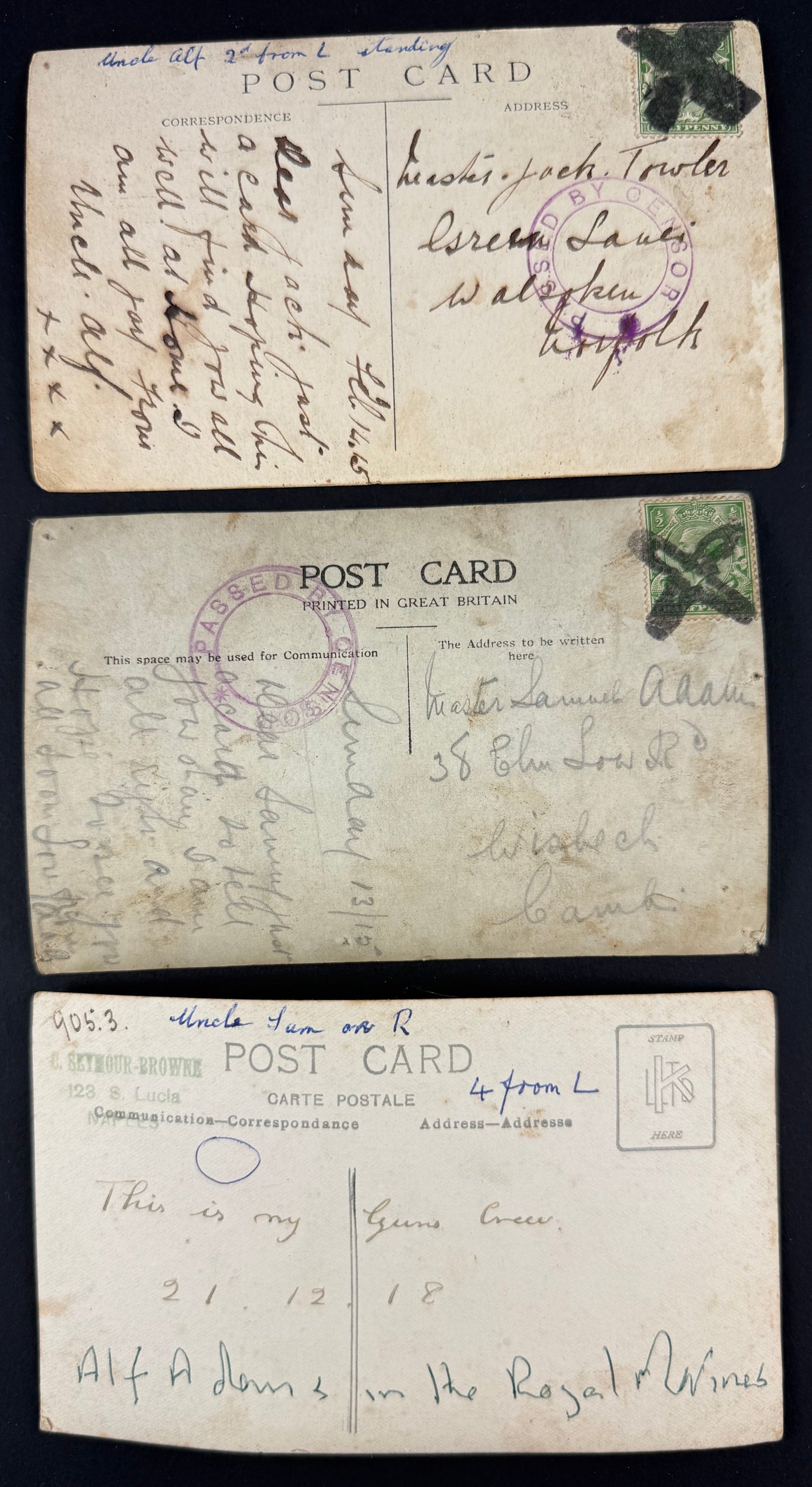 British - Pre/WWI - Collection of Medals Photos Insignia and Paperwork to Royal Marines and other Family Items