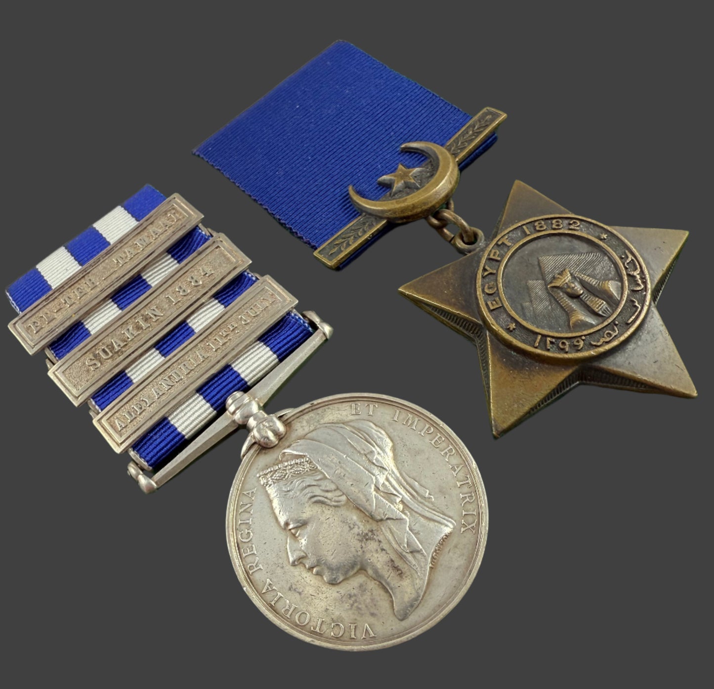 Victorian - Egypt and Sudan 1882-89 and Khedive's Star 1884-86 Pair to HMS Hecla - Habgood