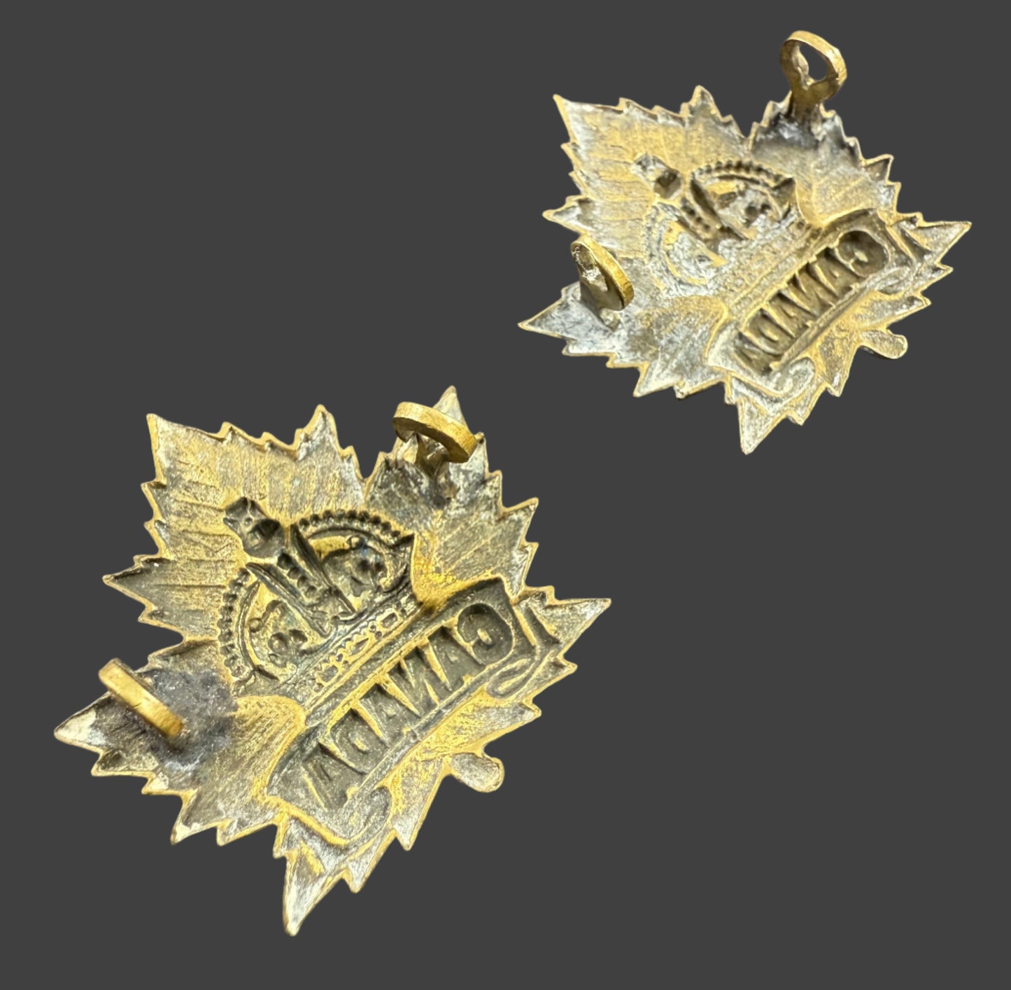 WWI - CEF Collar Badges - General List / Royal Canadian Naval Air Service / Siberian Expeditionary Force