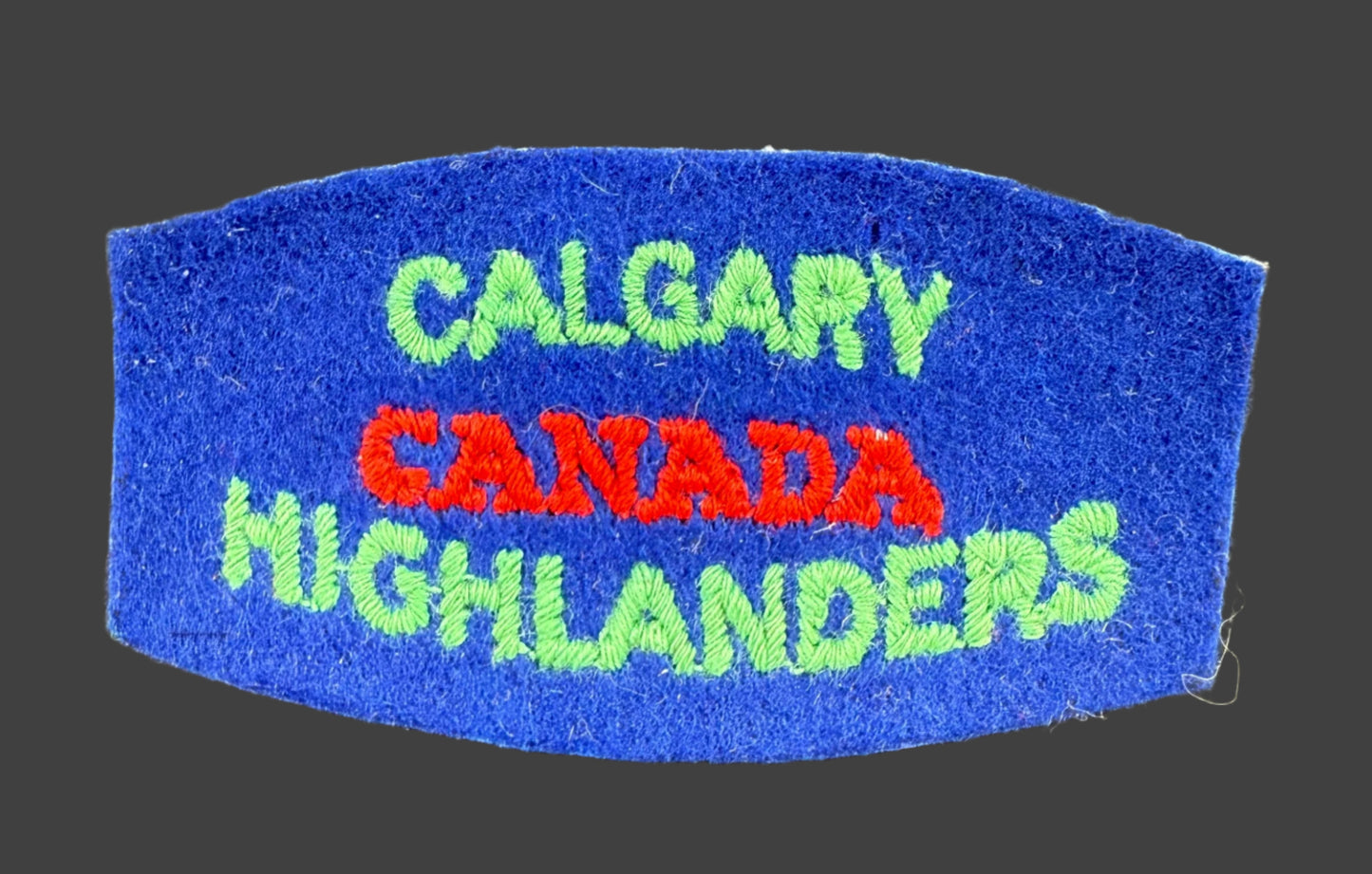 Canadian WWII - Calgary Highlanders - Cloth Shoulder Title