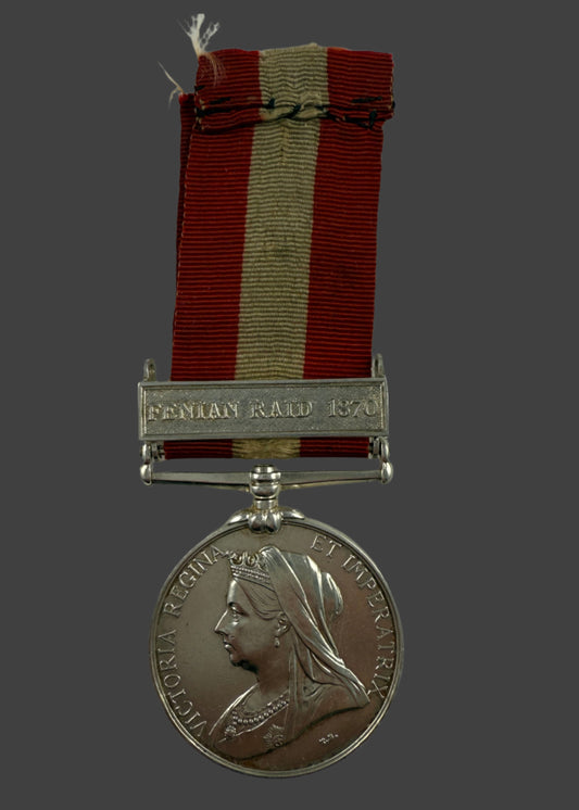 Victorian - Canada General Service Medal - Fenian Raid 1870 - 59th Battalion (Stormont & Glengarry) - Fetterly